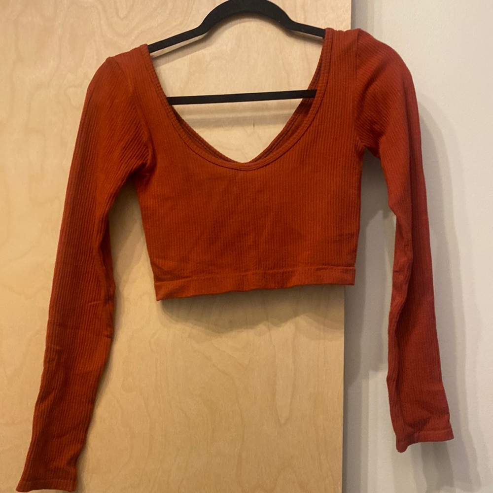 Urban outfitters long sleeve crop top
